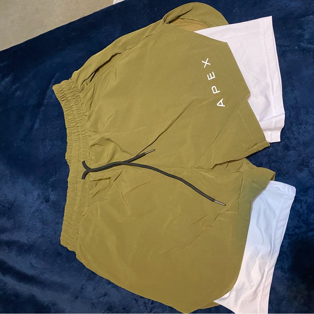 Apex Olive Green Athletic Shorts
